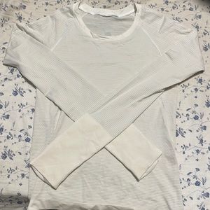 Lululemon white, long sleeve swiftly - size 4